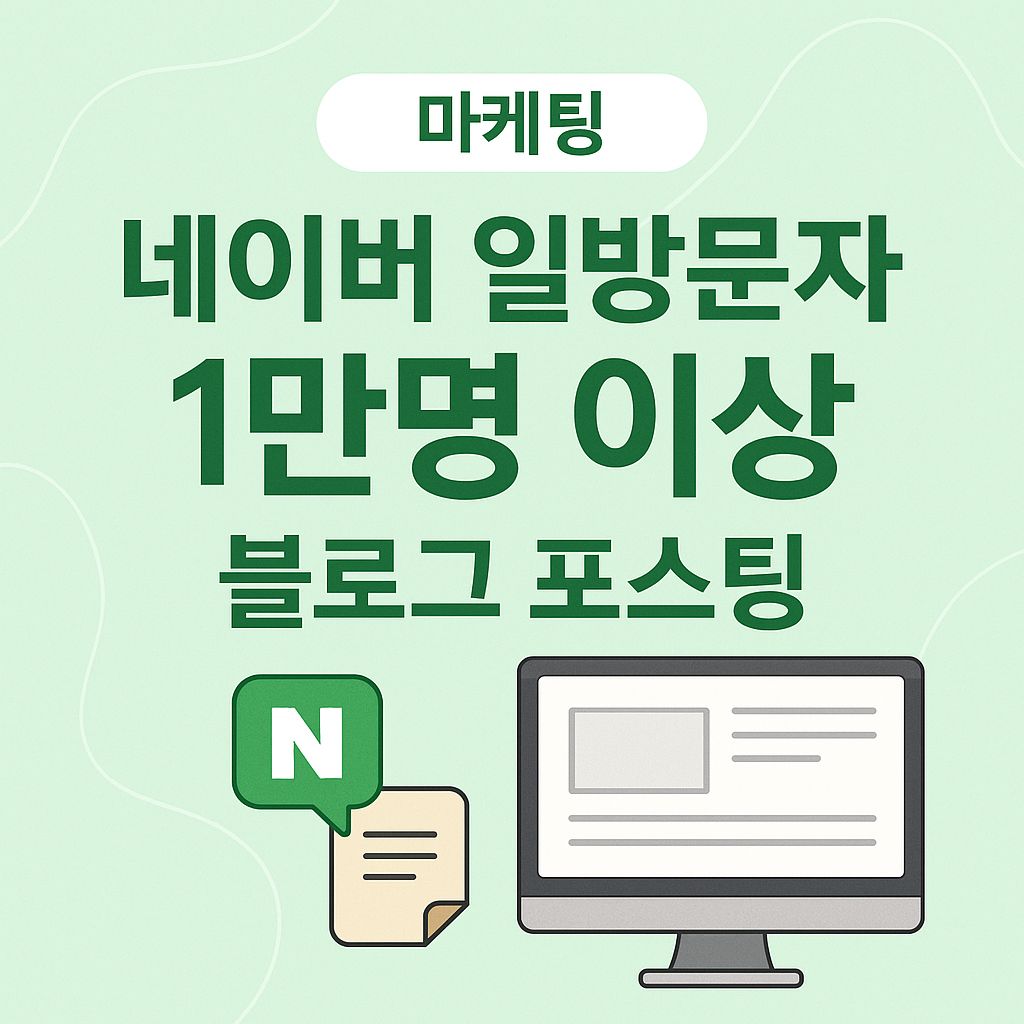 네이버 일방문자 1만명 이상 블로그 포스팅